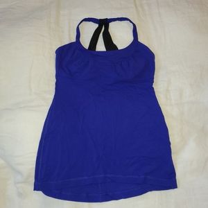 Vibrant royal blue Lulu workout top
